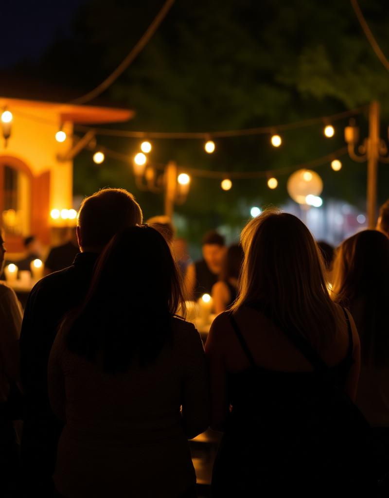 Público emocionado escuchando una serenata
